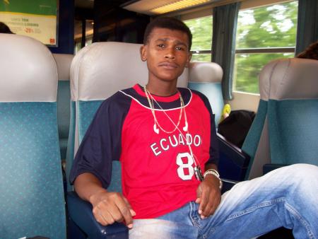 Mollo dans le train